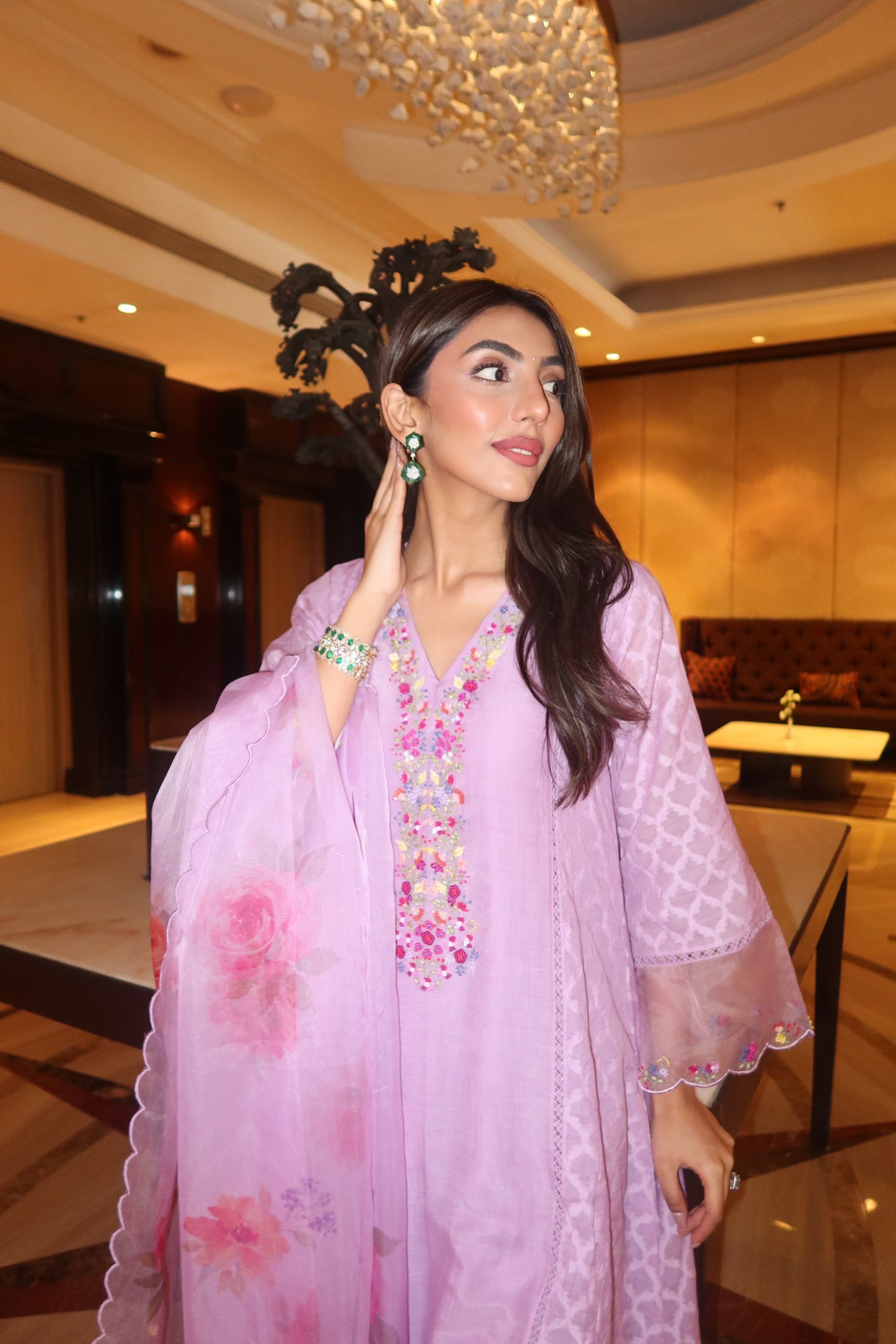 Mallaika Chedda in Rua Kurta Set